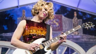 Samantha Fish performs at Fair Grounds Race Course on April 27, 2018 in New Orleans, Louisiana.