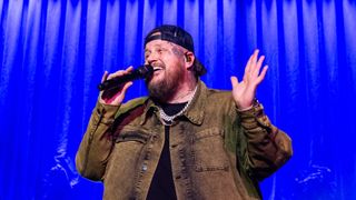 Jelly Roll performs during The Beautifully Broken Tour at Little Caesars Arena on November 06, 2024 in Detroit, Michigan. 