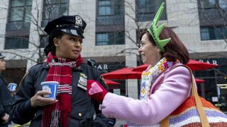 Carra Patterson as Officer Kaya Blanke and Carrie Preston as Elsbeth Tascioni in Elsbeth