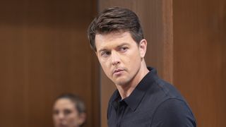 Chad Duell as Michael upset in court in General Hospital