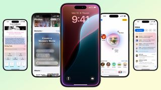 iPhones showing Apple Intelligence features
