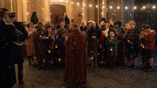 Call the Midwife Christmas special 2024 snowy choir scene