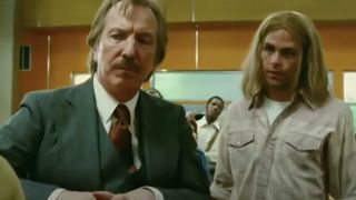 Steven Spurrier (Alan Rickman) and Bo Barrett (Chris Pine) look forward in Bottle Shock