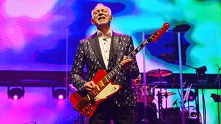 Phil Manzanera of Roxy Music performs on stage at The O2 Arena during their 50th Anniversary Tour, on October 14, 2022 in London, England