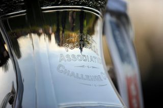 A close-up shot of the FA Cup