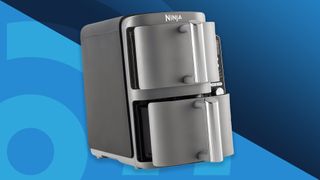 Ninja Double Stack air fryer on blue background