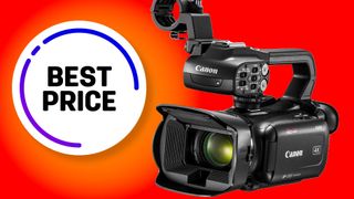 Canon XA65 camcorder with best price sticker