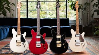 Ernie Ball Music Man James Valentine Collection 2024: the lineup of high-end double-cuts has been refreshed with classic finishes and enhanced playability 