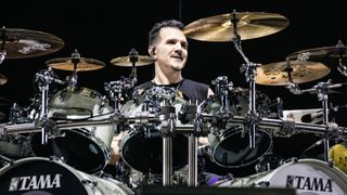 Charlie Benante of Anthrax band, performs during a Mx Metal Festo 2024 at velodromo on April 13, 2024 