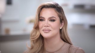 Screenshot close-up of Khloe Kardashian in The Kardashians Season 5