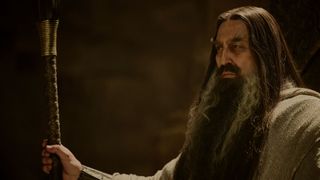 Ciaran Hinds at the Dark Wizard in The Lord of the Rings: The Rings of Power