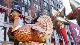 Mario Lopez on a Macy&#039;s Thanksgiving Day Parade float