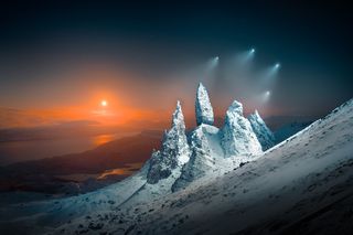 Photo of a snow-covered mountain in Scotland by Liam Man, winner of the Open Competition of the Sony World Photography Awards 2024