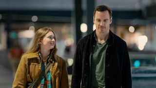 India Fowler and Michael Fassbender in The Agency