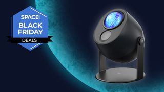 Govee Star Light Projector on a blue planet background with a Space Black Friday badge.