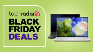 Dell laptops on green background with techradar black friday deals text overlay