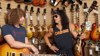 Guitar World writer Richard Bienstock goes guitar shopping with Guns N&#039; Roses legend Slash