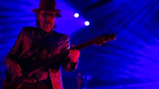 Les Claypool of Primus performs at Ford Amphitheater on August 24, 2024 in Colorado Springs, Colorado.