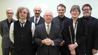 King Crimson posing for a photograph in 2016