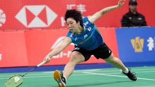 Akane Yamaguchi of Japan dives towards the shuttlecock in a recent Women&#039;s Singles First Round match in the build up to the BWF World Tour Finals 2024 badminton live stream