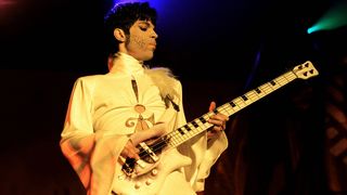 Prince playing bass