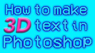 Header image displaying text &#039;How to make 3D text in Photoshop&#039;.