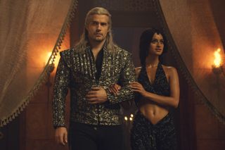 Geralt and Yennefer dressed fancy