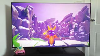 Hisense U7N TV with Spyro the Dragon: Reignited Trilogy gameplay on screen 