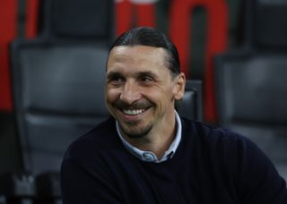 Zlatan Ibrahimovic enjoying his time at AC Milan in Serie A