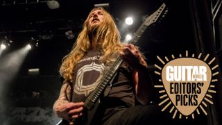 Guitarist Ola Englund of The Haunted performs at The Regency Ballroom on February 21, 2016 in San Francisco, California.