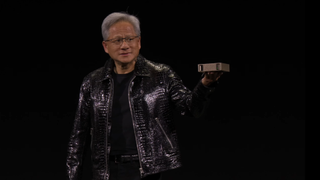 Nvidia CEO Jensen Huang holding Project Digits