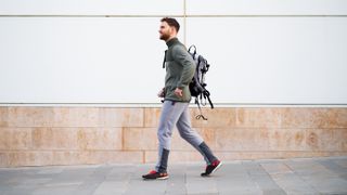 Man walking outside 