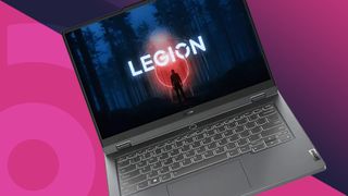 A Lenovo Legion gaming laptop against a techradar backgroung