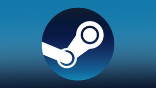 Steam logo on a blue gradient background