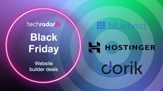 black friday website builder image with website builder logos included 