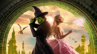 Elphaba and Glinda standing back to back in a press image for Wicked Part One, one of November&#039;s new movies