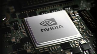 Nvidia logo on a chip