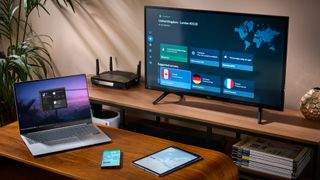 NordVPN apps running on various devices during TechRadar&#039;s testing