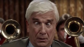 Leslie Nielsen in The Naked Gun: From the Files of Police Squad!