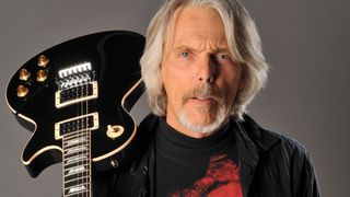 Description : LONDON, UNITED KINGDOM - MAY 6: Portrait of American musician Scott Gorham, guitarist with hard rock group Thin Lizzy, taken on May 6, 2010 in London.