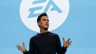 Andrew Wilson, chief executive officer of Electronic Arts Inc. (EA), speaks during the company&#039;s EA Play event ahead of the E3 Electronic Entertainment Expo in Los Angeles, California, U.S., on Saturday, June 9, 2018. EA announced that it is introducing a higher-end version of its subscription game-playing service that will include new titles such as Battlefield V and the Madden NFL 19 football game. Photographer: Patrick T. Fallon/Bloomberg via Getty Images