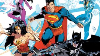 Batman, Superman, and Wonder Woman on the cover of Justice League Unlimited #1.