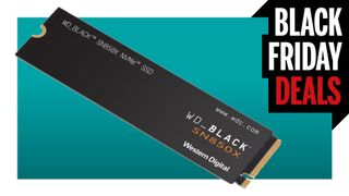 Black Friday deal banner with a Western Digital NVMe SSD