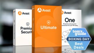 Avast box shots on blurred background