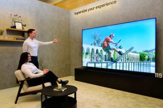 Samsung CES 2025 TV demo room