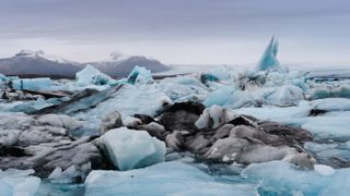 A seascape of ice in Jökulsarlon, Iceland