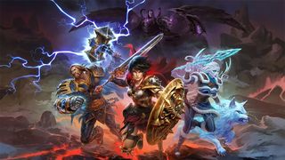 Best MOBA games: a screenshot of Smite.