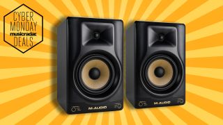 A pair of M-Audio Forty Sixty studio monitors