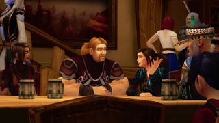 Ibelin, Mats Steen&#039;s World of Warcraft rogue, shares a meal with friends in the Goldshire inn.