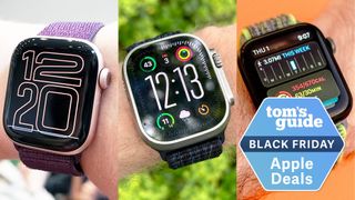 Side by side shots of Apple Watch 10, Apple Watch Ultra 2 and Apple Watch SE